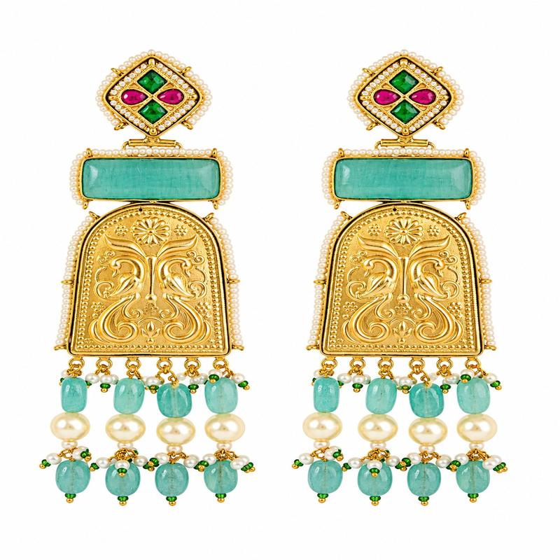 Rajeshwari Mint Earrings (53616)