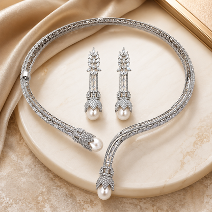 Moonlit Pearl Necklace Set