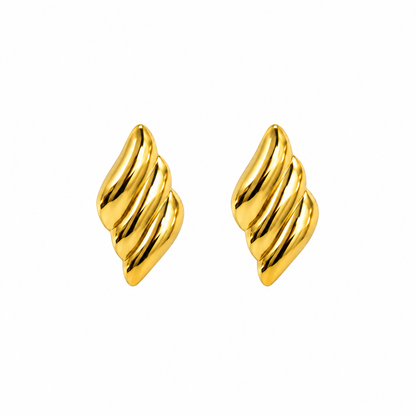 The Golden Wave Sculpted Earrings (52343)