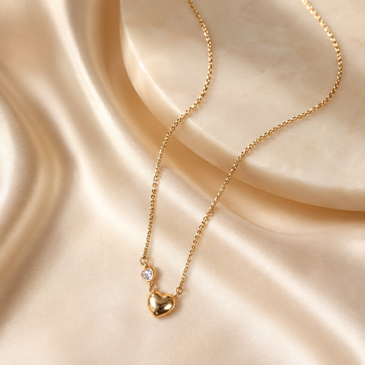 Golden Whisper Heart Pendant (52377)