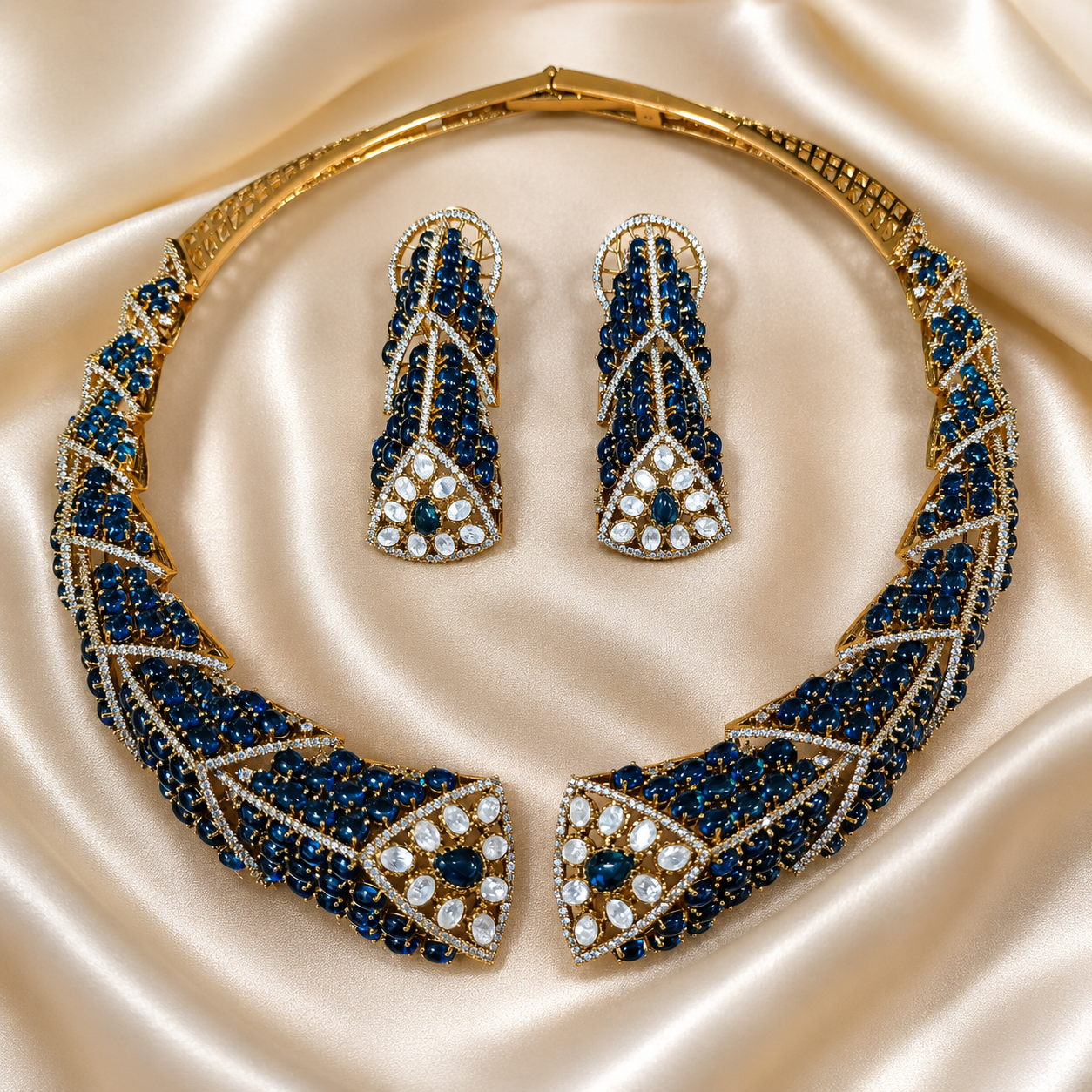 Peacock Majesty Statement Necklace Set