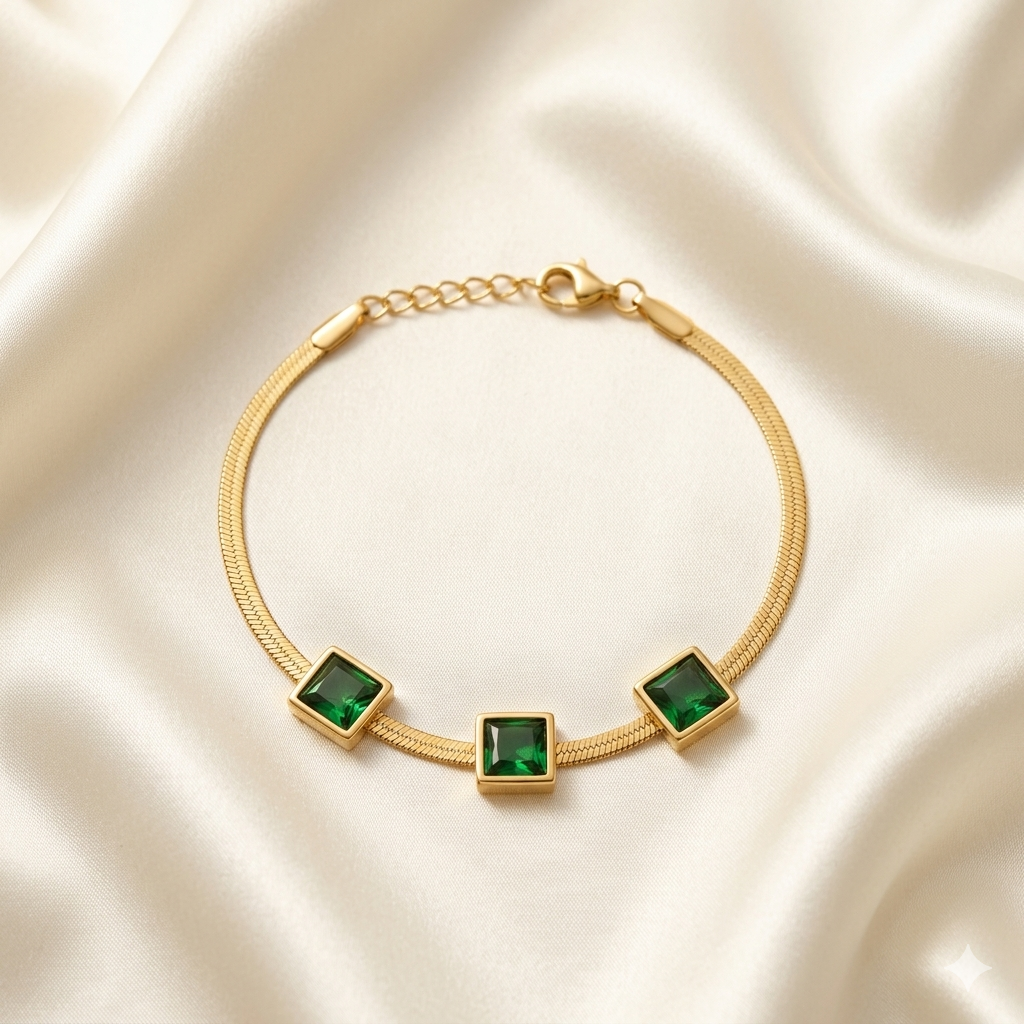 The Emerald Ribbon Bracelet