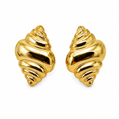 Golden Tide Shell Studs (52343)