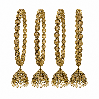 Antique Amber Jhumki Bangles  (52064)