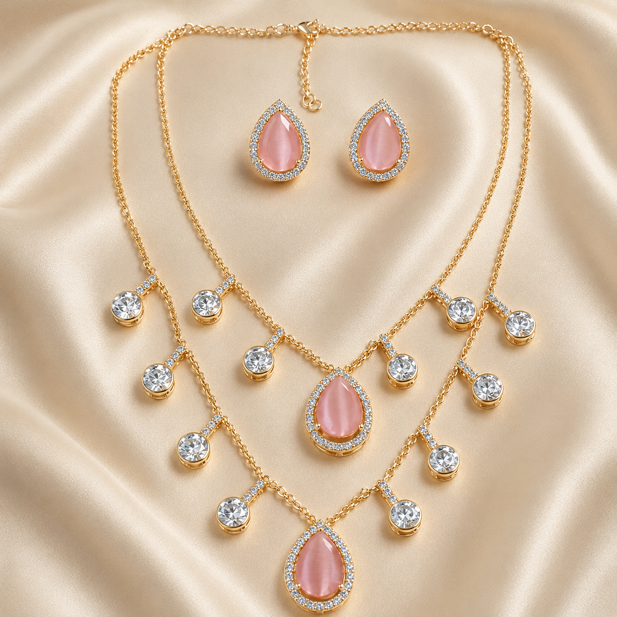 Rosé Teardrop Elegance Set