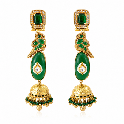 Emerald Mayuri Jhumkas (55630)