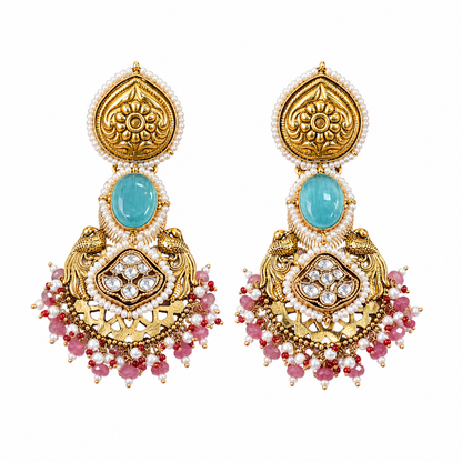 Aqua Royale Peacock Earrings (53726)