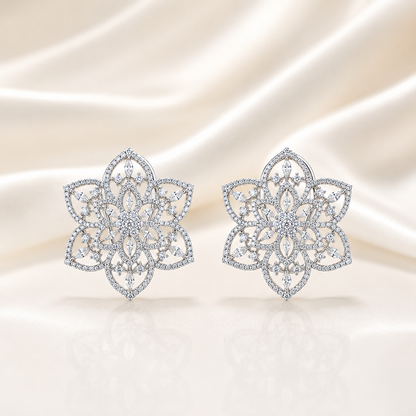 Ivory Petal Diamond Studs