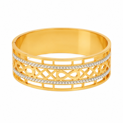 Golden Infinity Crystal Cuff (51889)