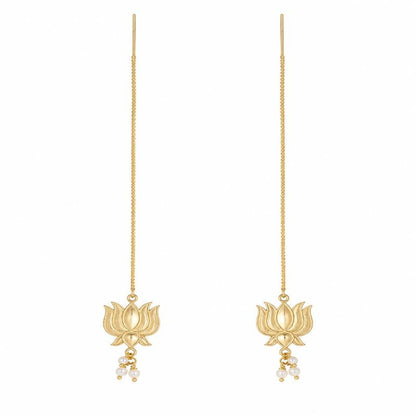 Lotus Whisper Threader Earrings (53435)