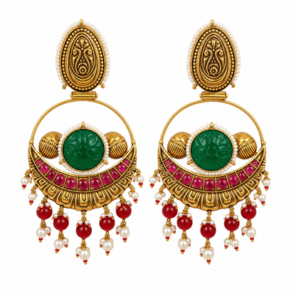 Royal Emerald Heritage Earrings (53635)