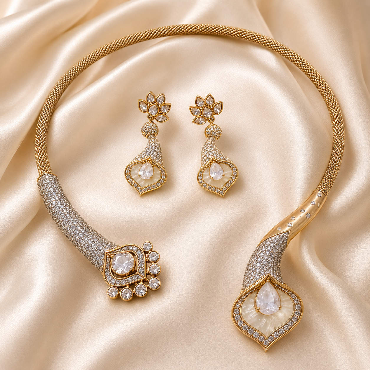 Celestial Petal Necklace Set