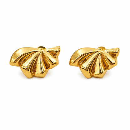 The Golden Shell Fan Earrings (52343)