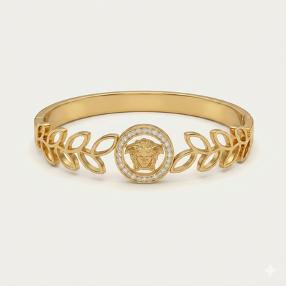 Gold Leaf Emblem Cuff