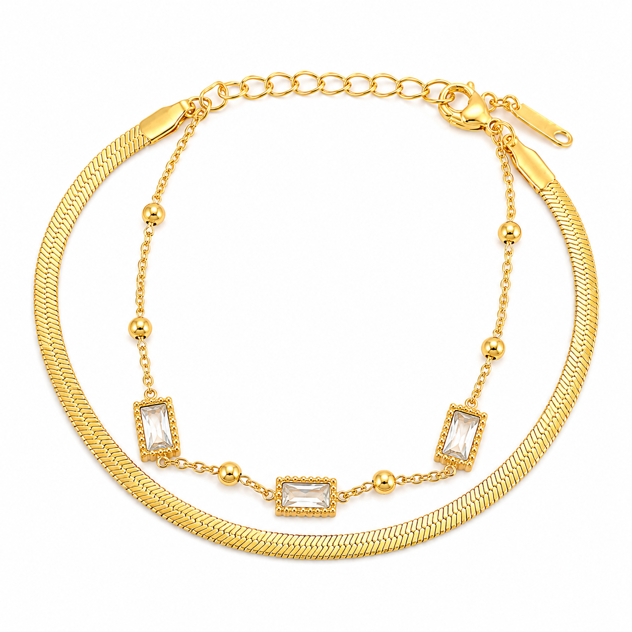 Golden Harmony Square Bracelet (51888)