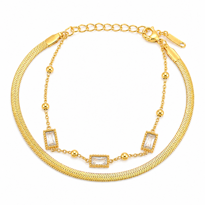 Golden Harmony Square Bracelet (51888)
