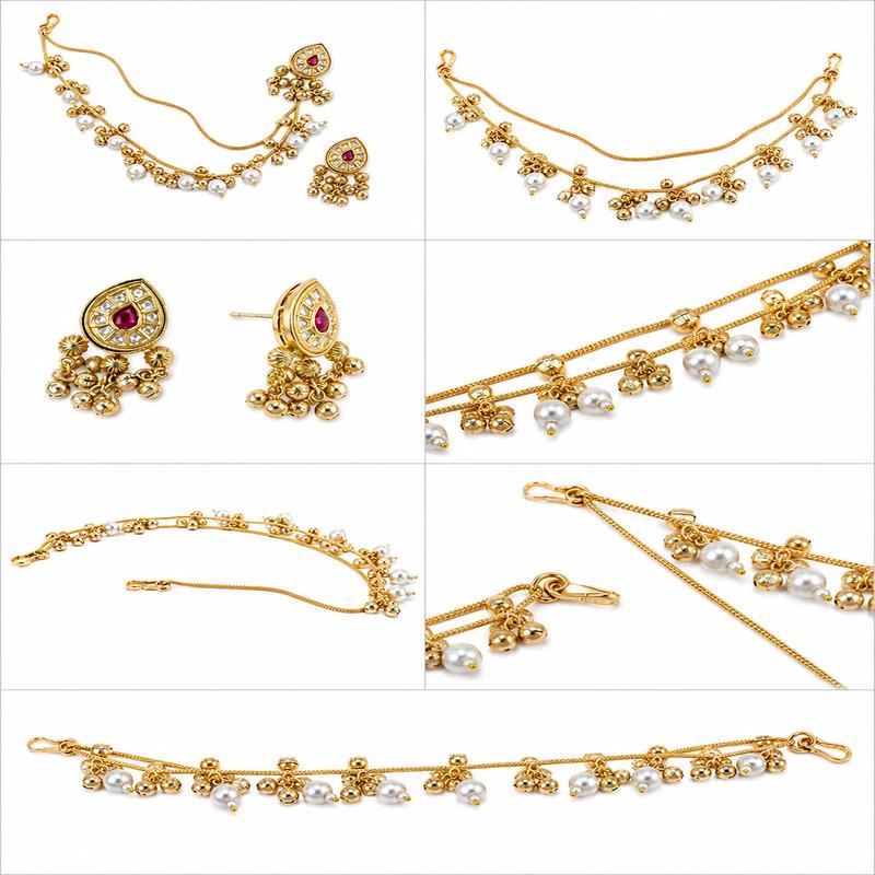 Rajsi Ruby Pearl Sahiba Earrings (53431)