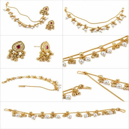 Rajsi Ruby Pearl Sahiba Earrings (53431)
