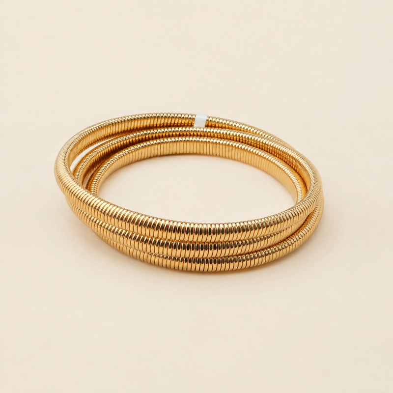 Coil Wrap Gold Bracelet (5211)