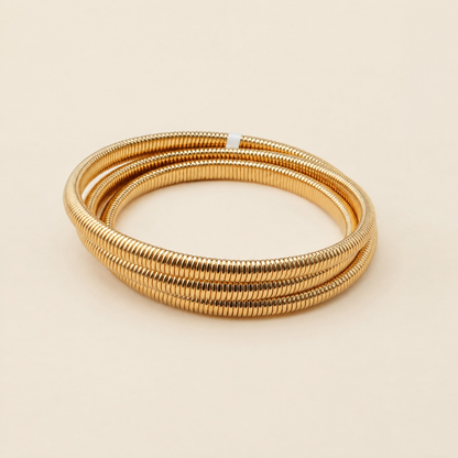 Coil Wrap Gold Bracelet (5211)