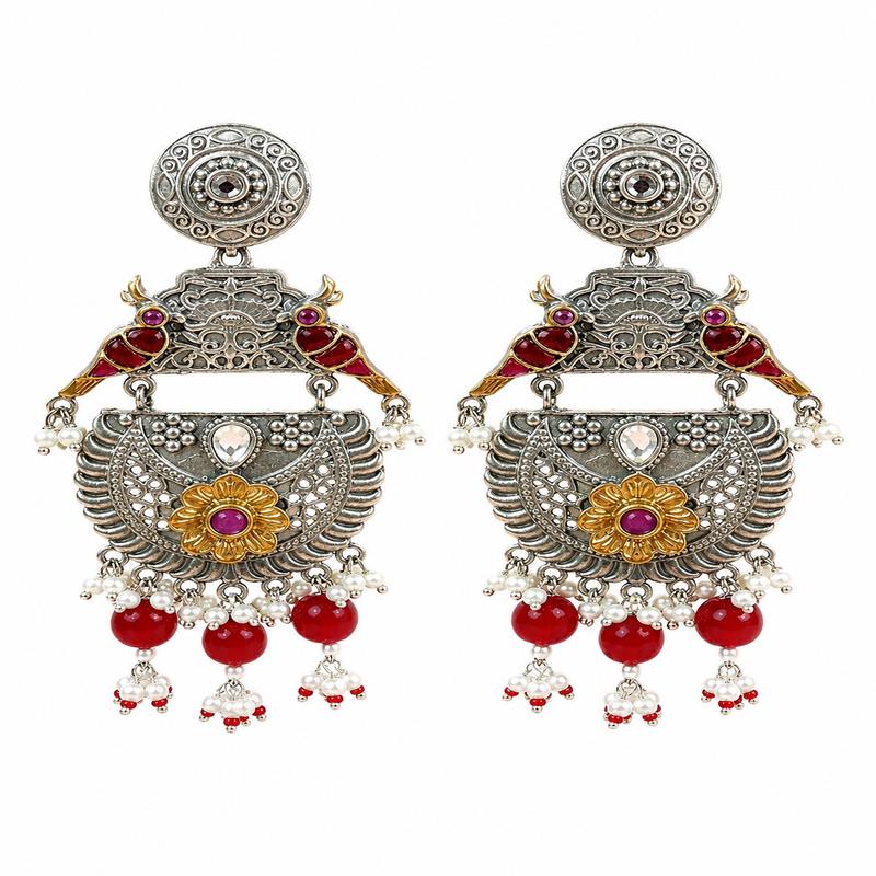 Rajsi Scarlet Sparrow Earrings(53777)