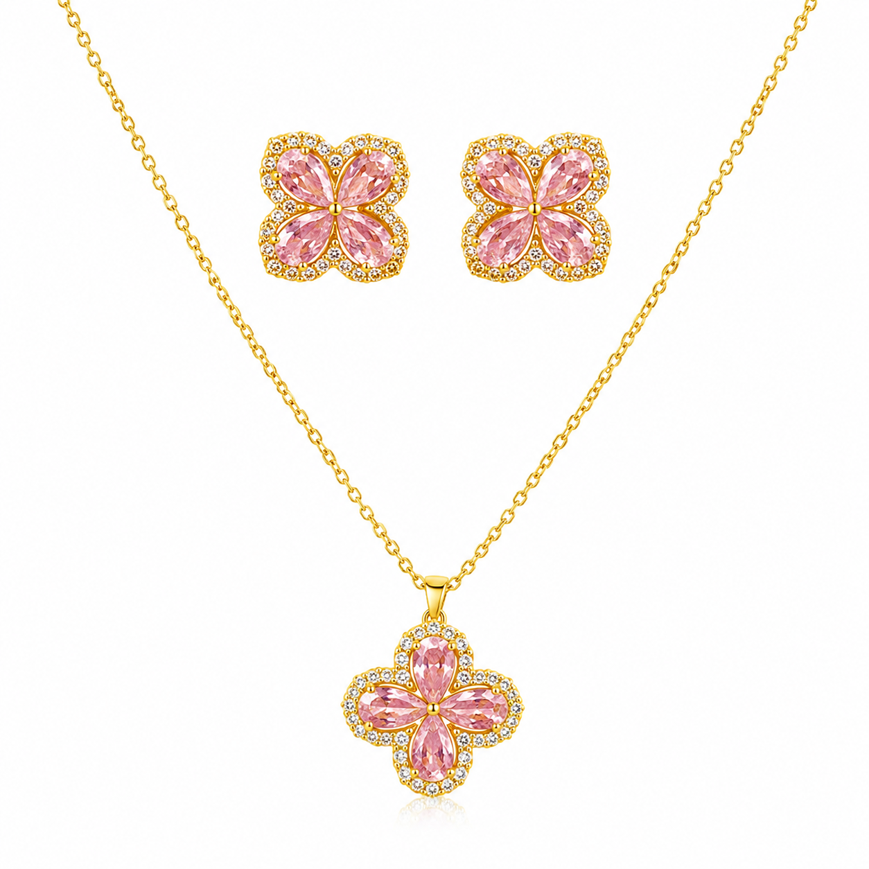 Pink Blossom Pendant Set (56529)