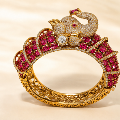 Imperial Blush Elephant Cuff