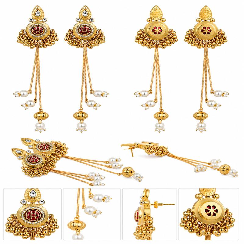 Ruhani Ruby Tassel Earrings (53466)