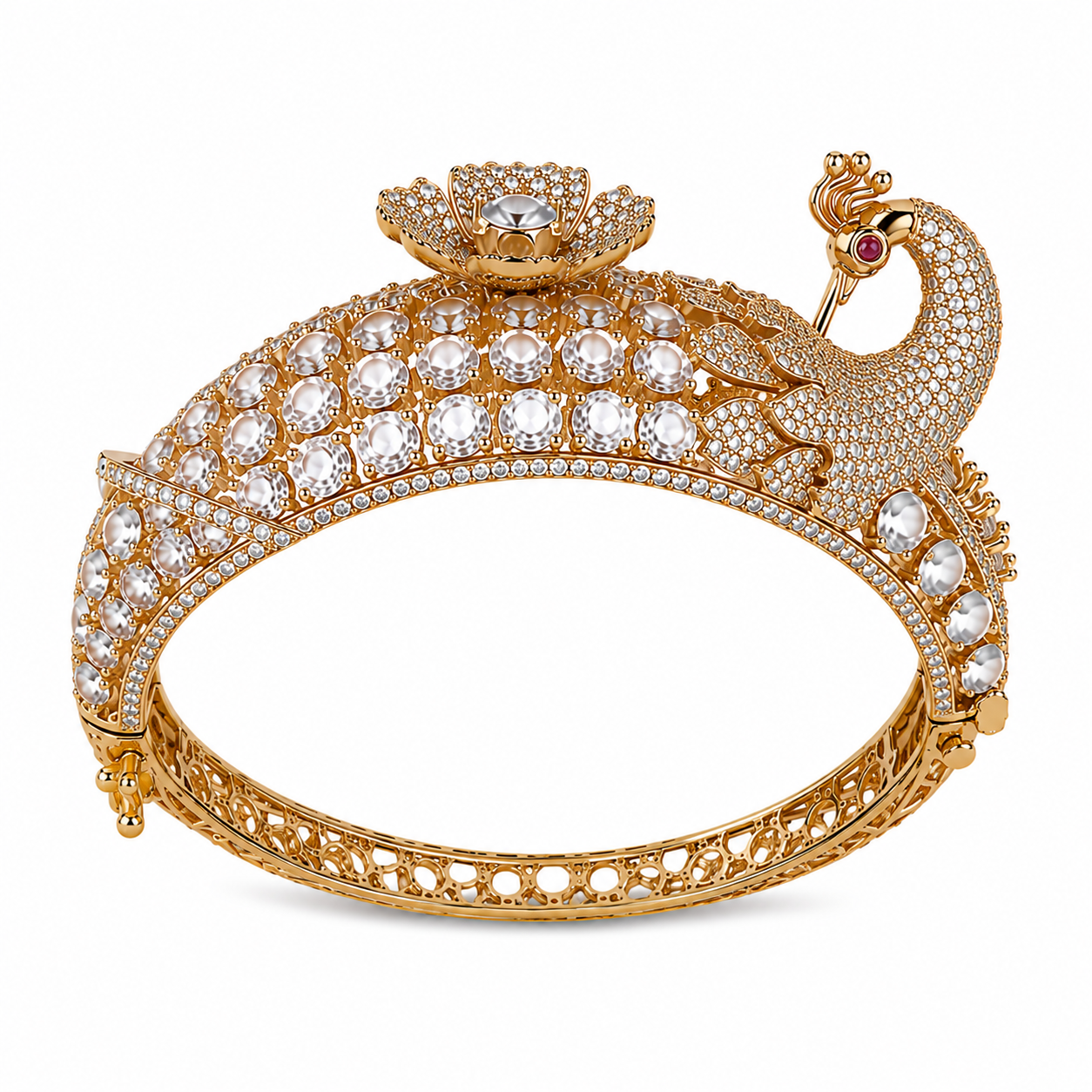 Mayurika Crystal Peacock Kada (56203)
