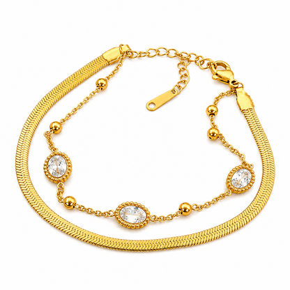 Golden Harmony Circle Bracelet (51886)