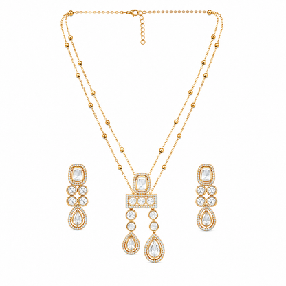 Celestia Duo Drop Necklace Set (55425)