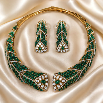 Emerald Dynasty Statement Necklace Set