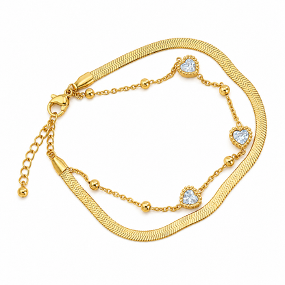 Golden Harmony Heart Bracelet (52234)