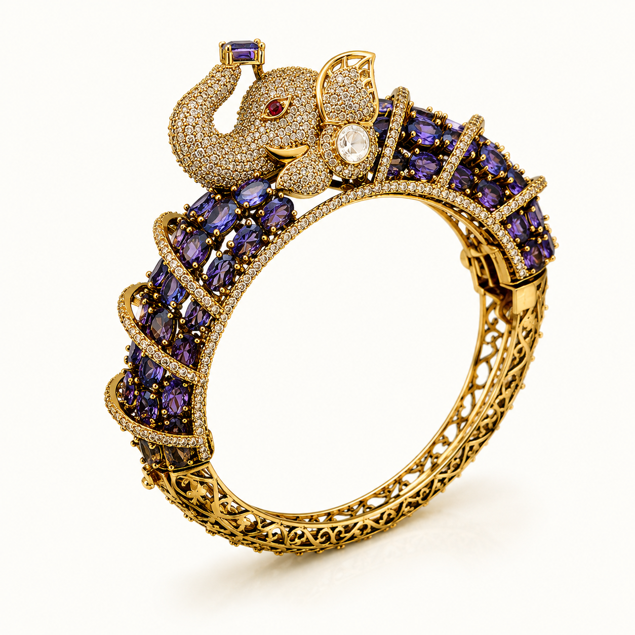 Imperial Violet Elephant Cuff