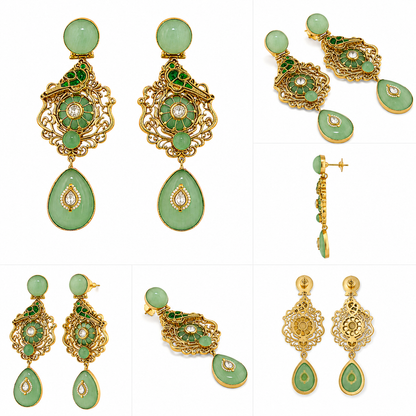 Mayura Mint Royale Earrings (55655)
