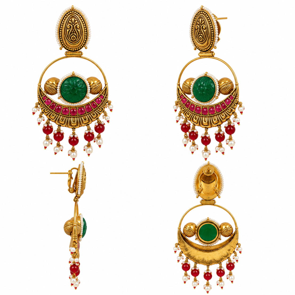 Royal Emerald Heritage Earrings (53635)