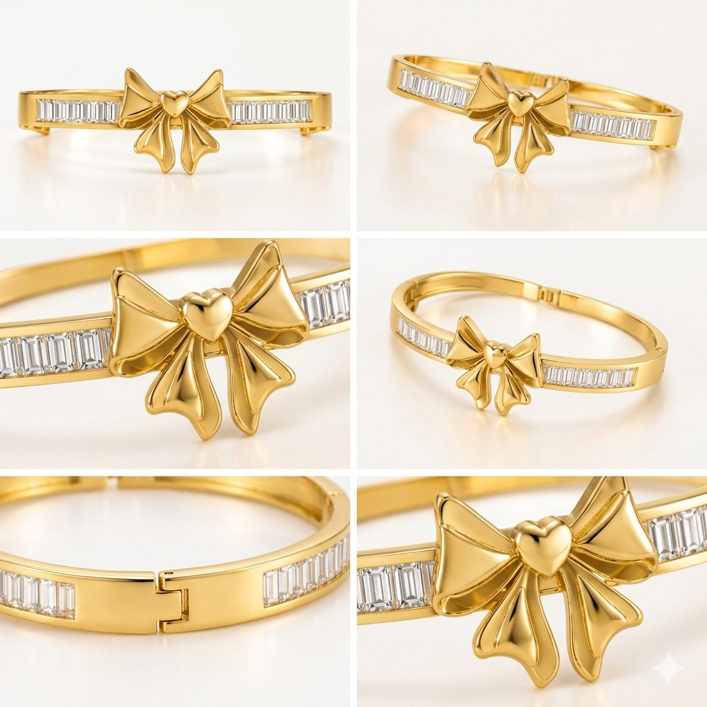 Luxury Bow Crystal Bracelet for Women