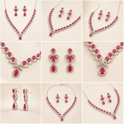 Ruby Vine Jewellery Set