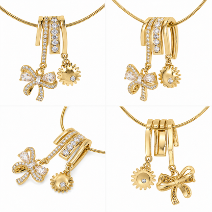 Sun & Bow Charm Pendant (51863)