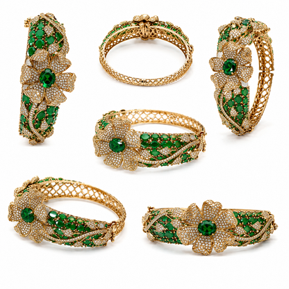 Regal Petals Emerald Bracelet (56197)