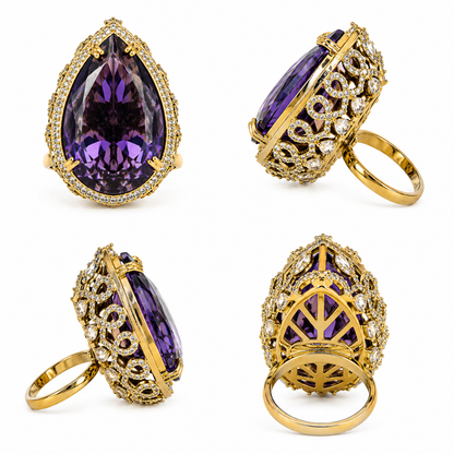 Royal Amethyst Cocktail Ring (56213)