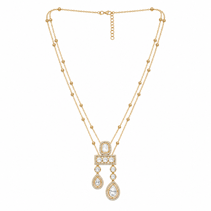 Celestia Duo Drop Necklace Set (55425)