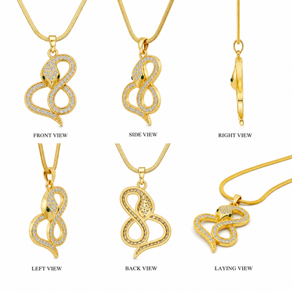 Golden Infinity Snake Pendant (52374)