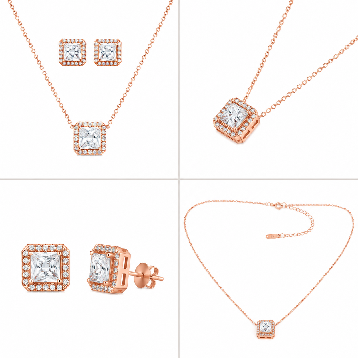 Celeste Square Pendant Set (56535)