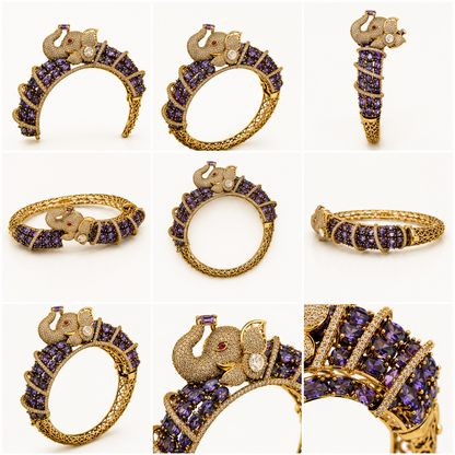Imperial Violet Elephant Cuff