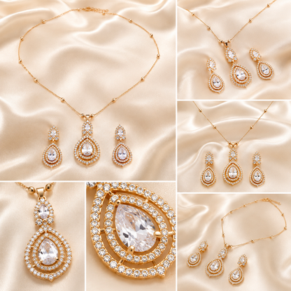 Celeste Teardrop Necklace Set