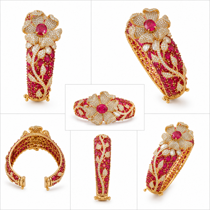 Regal Petals Ruby Bracelet (56198)