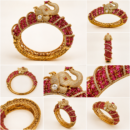 Imperial Blush Elephant Cuff