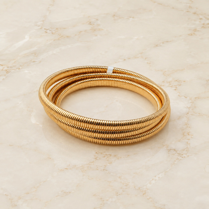 Coil Wrap Gold Bracelet (5211)