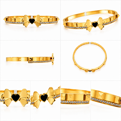 Noir Bow Elegance Bracelet